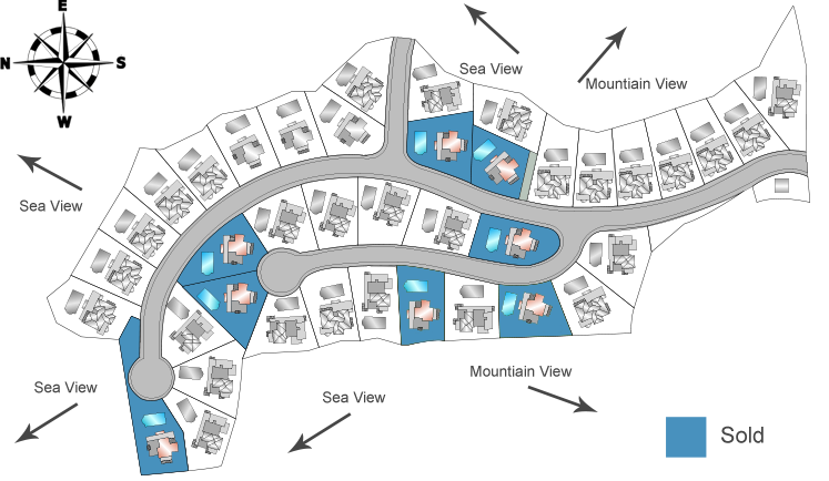 villa D - Location on Site Plan